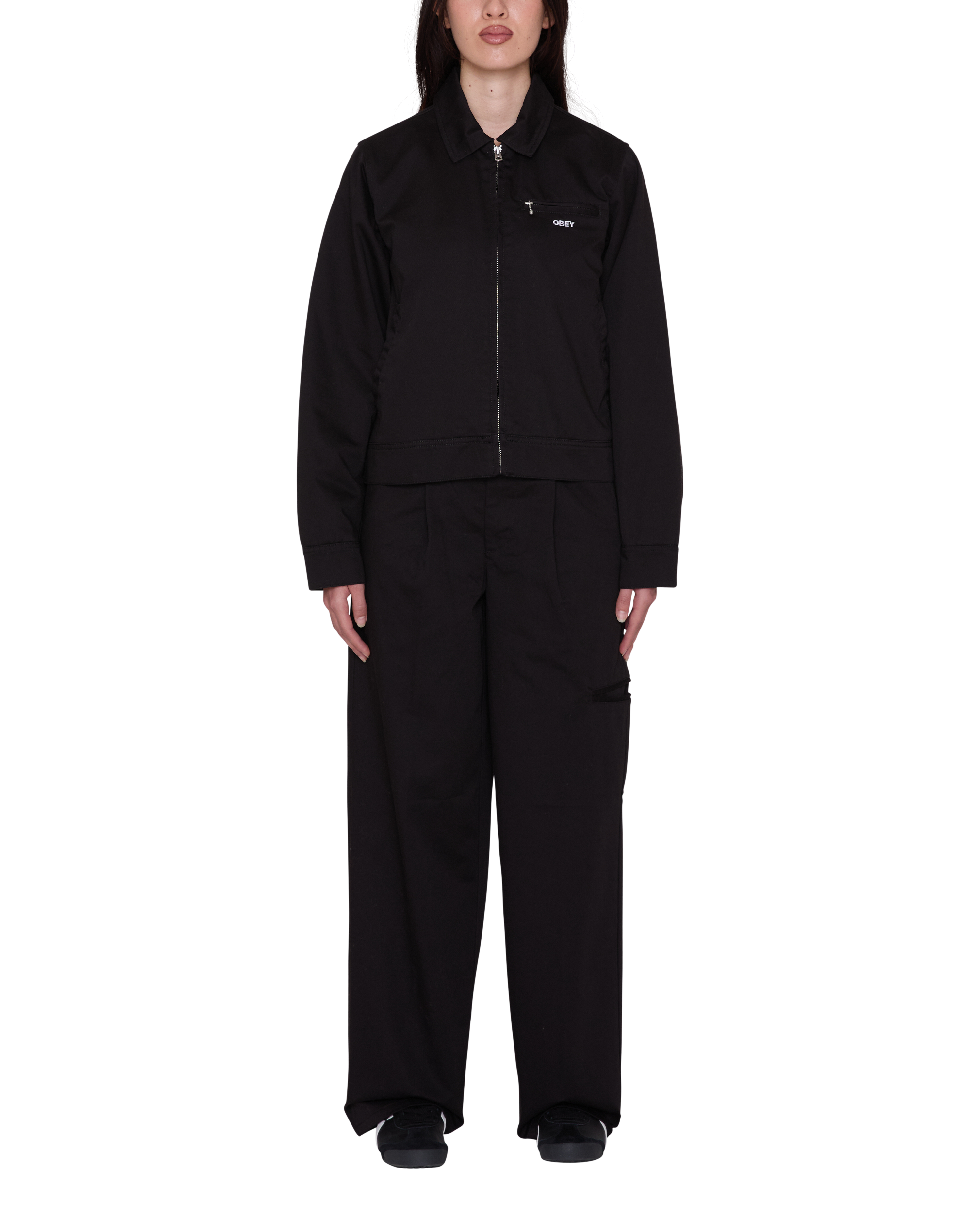 Obey Arden Jacket Black Damen Übergangsjacke Workwear schwarz